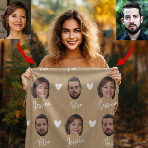 Personalisierte Paarbezeichnungen und Foto, Modern Fleecedecke