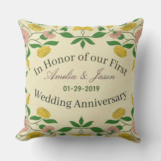 Personalisierte Paare 1. Hochzeitstag Kissen