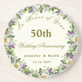 Personalisierte Paare 50. Hochzeitstag Getränkeuntersetzer