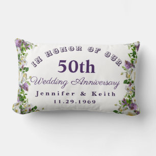 Personalisierte Paare 50. Hochzeitstag Lendenkissen