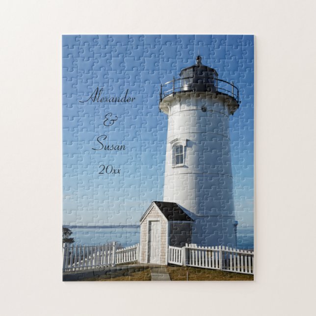 Personalisierte Paare Custom Nobska Lighthouse (Vertikal)