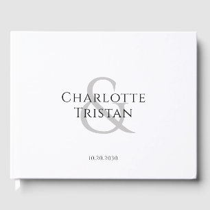 Personalisierte Paare Name Monogramm Hochzeit Gästebuch