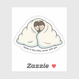 Personalisierte Paare- und Katzen-Cozy-Kollektion  Aufkleber