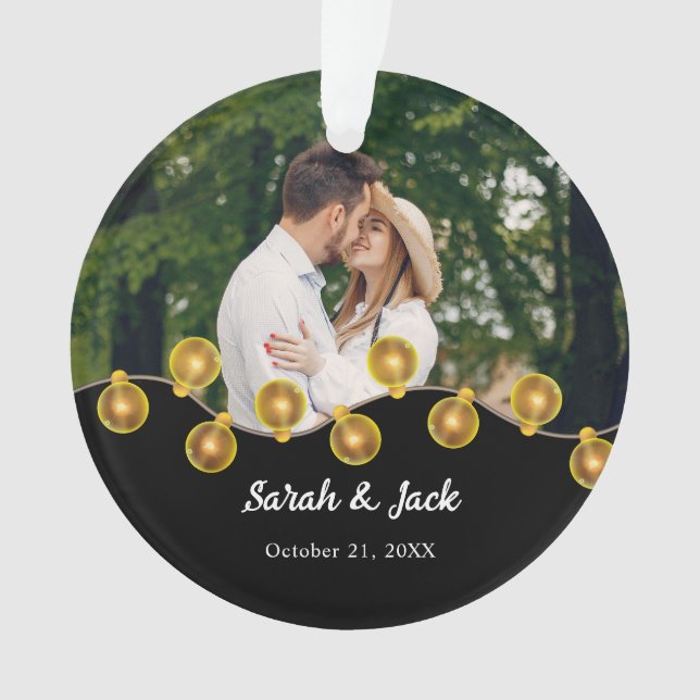 Personalisierte Paare Weihnachtsgeschenk für Hochz Ornament (Vorderseite)