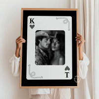 Personalisierte Paare Western Kartenspiel Schwarz