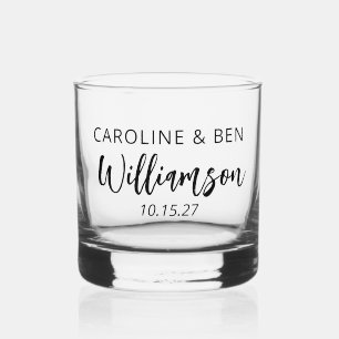 Personalisierte Paarnamen Datum Hochzeitsjubiläum Whiskyglas