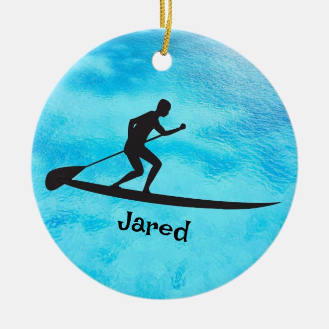Personalisierte Paddleboarding Ornament (Vorne)