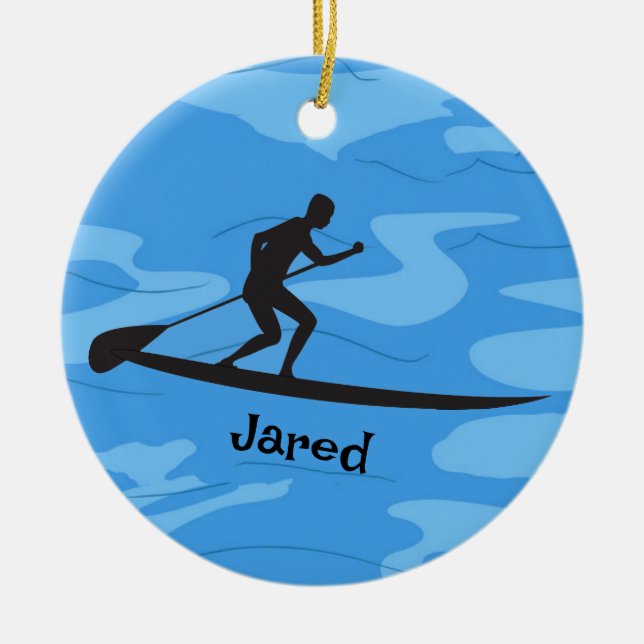 Personalisierte Paddleboarding Ornament (Vorne)