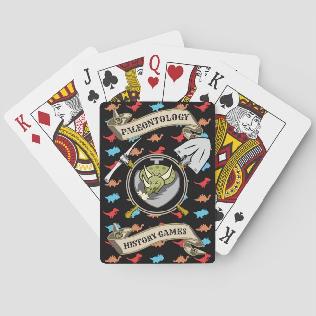 Personalisierte Paläontologie-Geschichtsspiele Spielkarten (Rückseite)