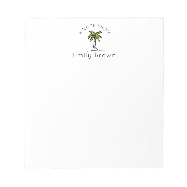 Personalisierte Palm Tree-Editor Notizblock (Vorderseite)