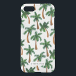 Personalisierte Palm Tree Print iPhone SE/8/7 Hülle<br><div class="desc">Modernes handgemaltes Palmenblattdesign,  das mit Ihrem Namen personalisiert werden kann.</div>