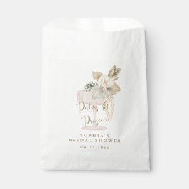 Personalisierte Palmen und Prosecco Bridal Geschenktütchen
