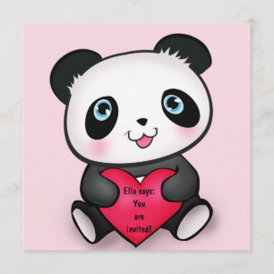 Personalisierte Panda-Party Einladungen lädt