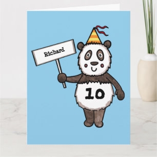 Personalisierte Panda Party Kid's Birthday Card Karte