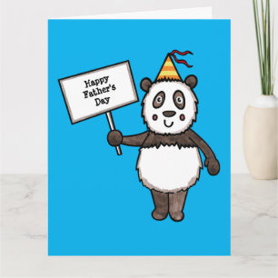 Personalisierte Panda Party Vatertagskarte Karte