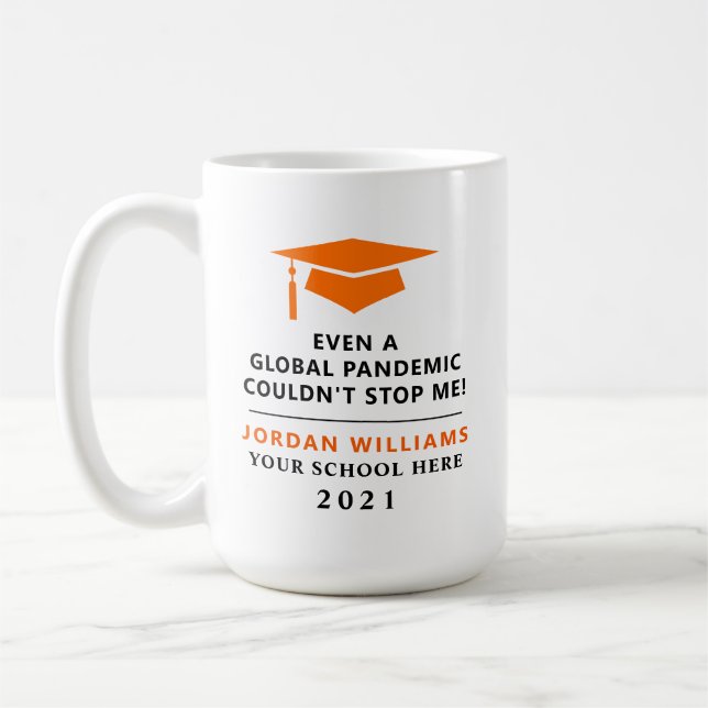 Personalisierte Pandemie - Graduate Class 2021 Tas Kaffeetasse (Links)