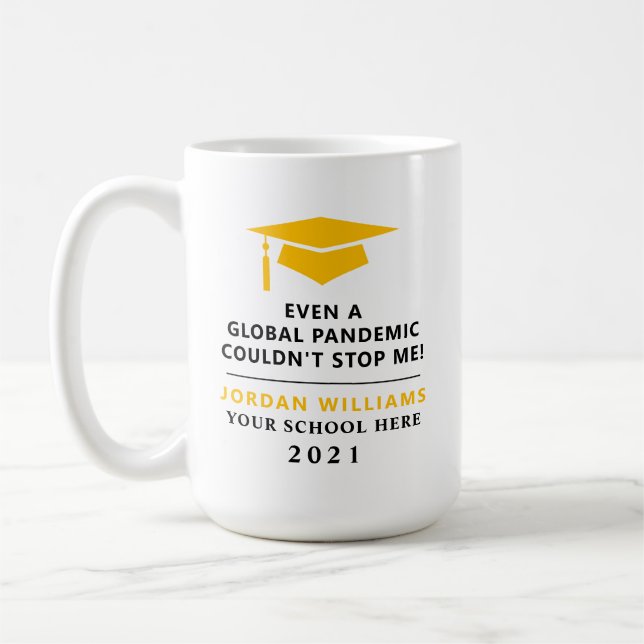 Personalisierte Pandemie - Graduate Class 2021 Tas Kaffeetasse (Links)