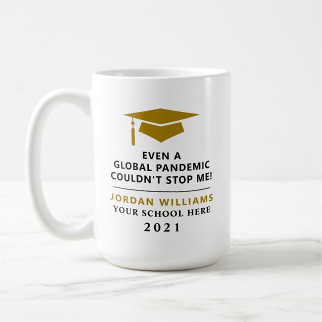 Personalisierte Pandemie - Graduate Class 2021 Tas Kaffeetasse (Links)