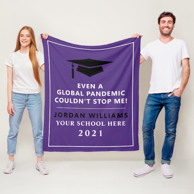 Personalisierte Pandemie - Graduatklasse 2021 Fleecedecke (Beispiel)