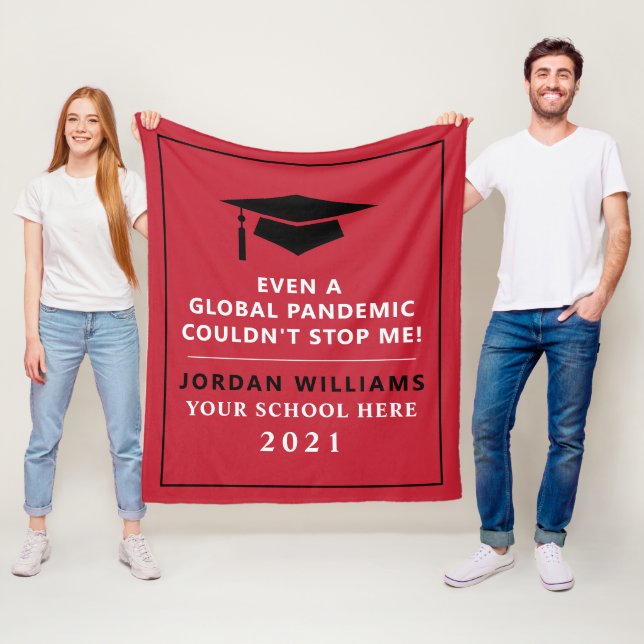 Personalisierte Pandemie - Graduatklasse 2021 Fleecedecke (Beispiel)
