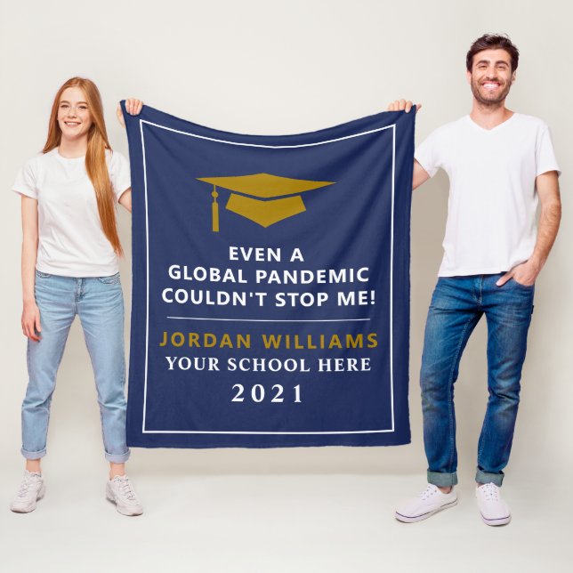 Personalisierte Pandemie - Graduatklasse 2021 Fleecedecke (Beispiel)