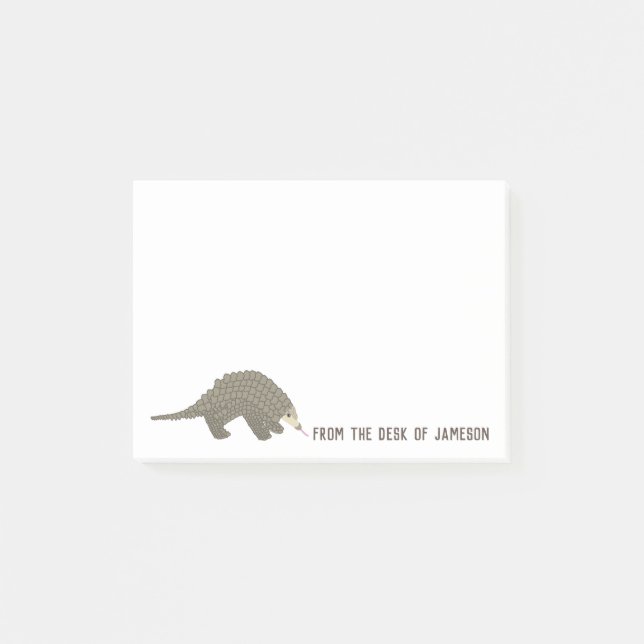 Personalisierte Pangolin-Post-Itanmerkungs-Auflage Post-it Klebezettel (Vorderseite)