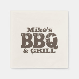 Personalisierte Papierservietten für GRILLEN Part