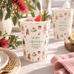 Personalisierte Papiertassen für Weihnachten in Au Pappbecher