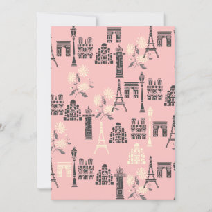 Personalisierte Paris-Notecards Einladung