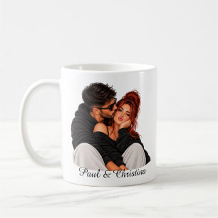 Personalisierte Partnertasse mit Wunschname Kaffeetasse