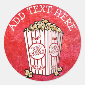 PERSONALISIERTE Party Popcorn Stickers