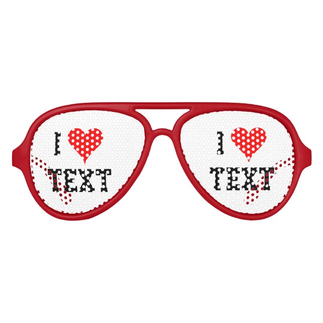 Personalisierte Party-Schattierungen in Liebe-Bril Sonnenbrille (Vorderseite)