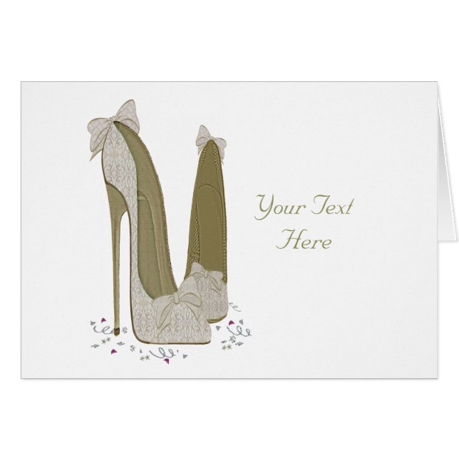 Personalisierte Party-Stilett-Schuh-Kunst (Vorderseite (Horizontal))