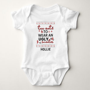 Personalisierte passende Familien-Weihnachtsfeier Baby Strampler