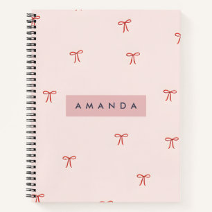 Personalisierte Pastel Elegantes Flachbildschirm-M Notizbuch
