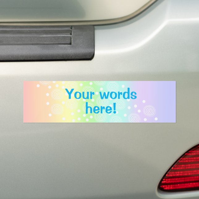 Personalisierte Pastel Rainbow Autoaufkleber (Auf Auto)
