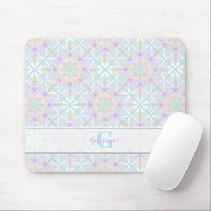 Personalisierte Pastel Rainbow Floral Mandala gete Mousepad