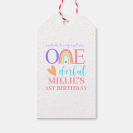 Personalisierte Pastel-Rainbow-Gift-Tags Geschenkanhänger