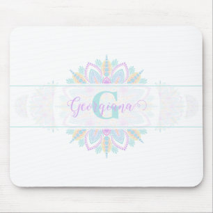 Personalisierte Pastel Rainbow Ornamental Dot Mand Mousepad