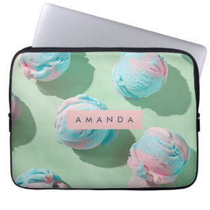 Personalisierte Pastell-Baumwollzucker-Traum-Ästhe Laptopschutzhülle