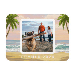 Personalisierte Pastell Beach Wasserfarbe Magnet