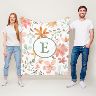 Personalisierte Pastell Floral Fleece Blanket