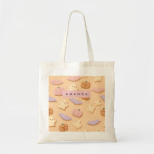 Personalisierte Pastell Halloween-Ghost-Bat Tragetasche