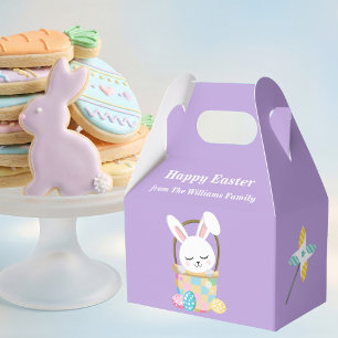 Personalisierte Pastell-Lila-Osterhasen-Party Geschenkschachtel