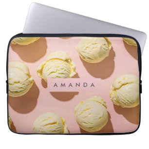 Personalisierte Pastell-Limonencreme-Bliss Laptopschutzhülle