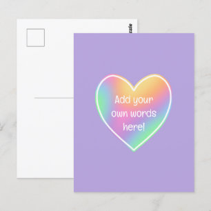 Personalisierte Pastell Rainbow Postkarten