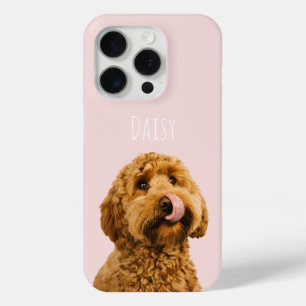 Personalisierte Pastell Rosa Telefonzelle mit Hund Case-Mate iPhone Hülle