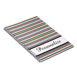 Personalisierte Pastell-Serape-Streifen Notizblock