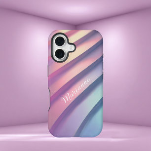 Personalisierte Pastell-Treppenstufen iPhone 16 Hülle