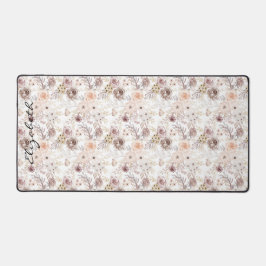 Personalisierte Pastell Wasserfarbe Farbige Rose Schreibtischunterlage